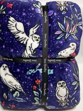 Vera Bradley Harry Potter Forbidden Forest Ditsy Cozy Throw Hedwig Owl Blanket